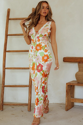 Ärmelloses Maxikleid „Miara“ mit Blumenmuster